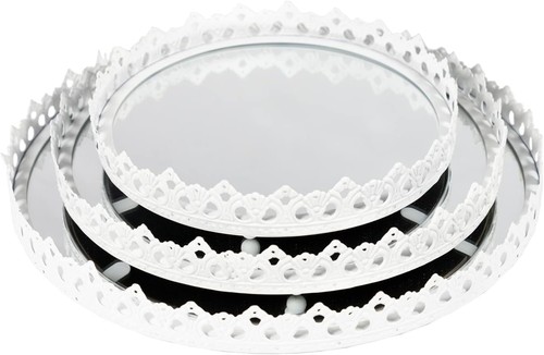 Set vassoi rotondi con - vassoi,