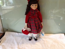 BAMBOLA PORCELLANA 17" CHARLOTTE TARTAN - COLLEZIONE PASSEGGIATA - V.G.C.-CONFEZIONATA