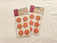 Decorazioni adesive vintage in legno a forma di fiori arancio tavola cucina