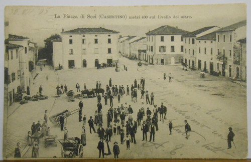 Cartolina soci piazza - cartolina,