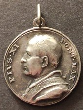 Antica medaglia papa pio - papa, xi