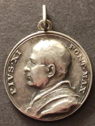 Antica medaglia papa pio - antica,