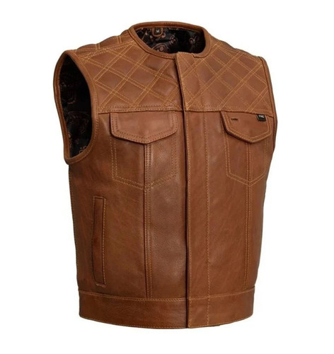 Giubbotto uomo biker marrone