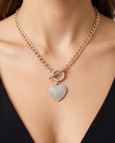 Elegante collana dorata con - elegante,