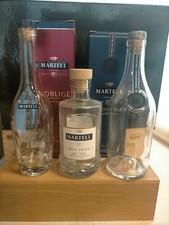 3 X Vuote Cognac Martell Blue Swift 37,5cl Noblige 35cl Cordon Bleu 50cl +2 Box 