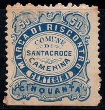 Santa Croce Camerina - Nuovo ** 80% marche comunali 50 cent.Riscontro