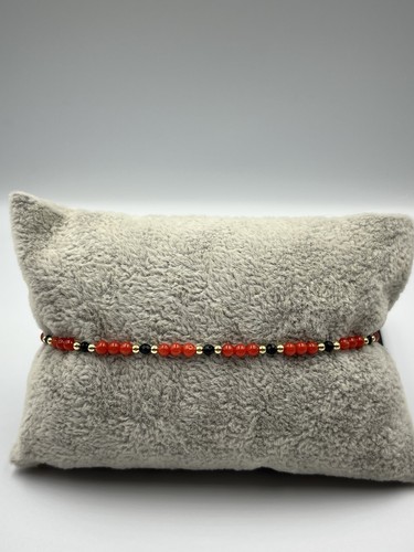 Bracciale corallo rosso onice - corallo,