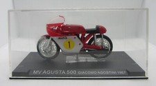 Modellino scala 1:24 con teca Moto MV Agusta 500 Giacomo Agostini 1967 vv25