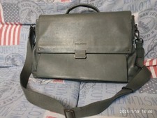 PIQUADRO cartella borsa  porta PC in pelle morbida grigia  dimensioni 42x30