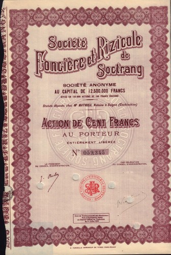 Fonciere rizicole de - &,