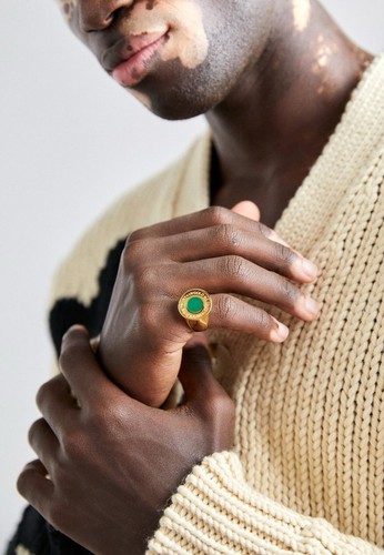 Anello con sigillo oro - oro, ci
