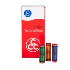 3 Cerchi Rosso Cucito Mano