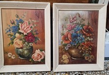 Coppia quadri floreali