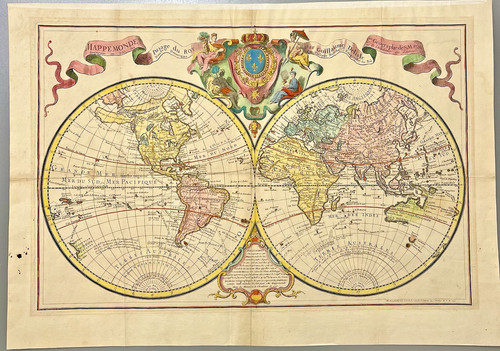 Grande mappamondo antico 1755