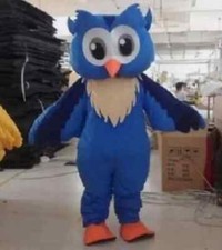 Costume mascotte gufo blu