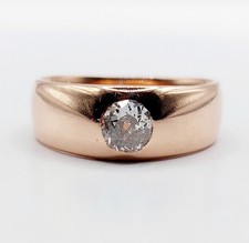Anello giunco antico oro rosa