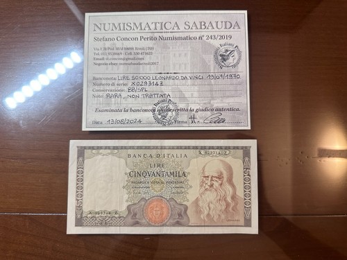 Banconota lire 50000 leonardo - banconota,