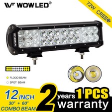 Barra luminosa da lavoro 12 pollici 72 W CREE LED combinazione lampada guida fuoristrada UTE 4WD 12V