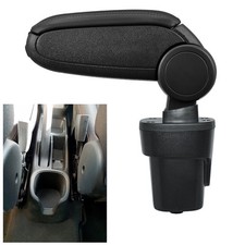 BRACCIOLO PORTAOGGETTI OPEL KARL (2015-2018) RIVESTIMENTO PELLE NERA NUOVO