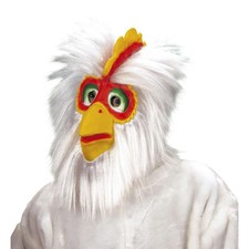 MASCHERA POLLO CON CAPELLI