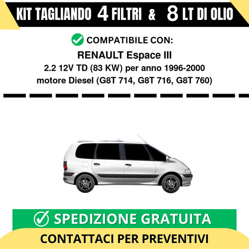 Tagliando per renault - per, espace