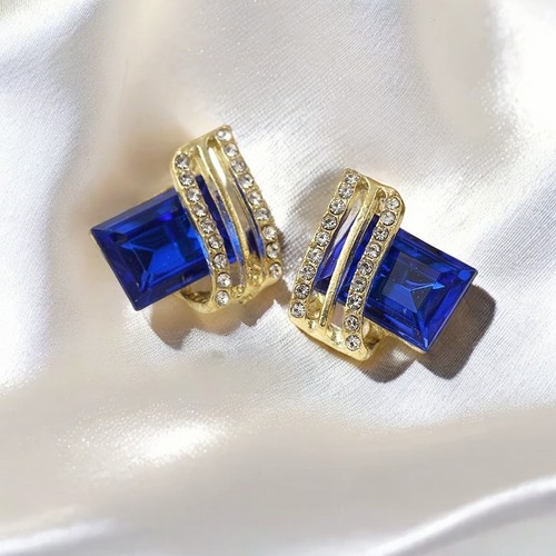 2pz orecchini cristallo blu - 2pz,