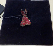 Swarovski Crystal Red DRESS PIN Rare never used