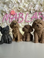 Set Di 4 Cagnolini Candela In Cera Di Soia, Fragranza Personalizzabile