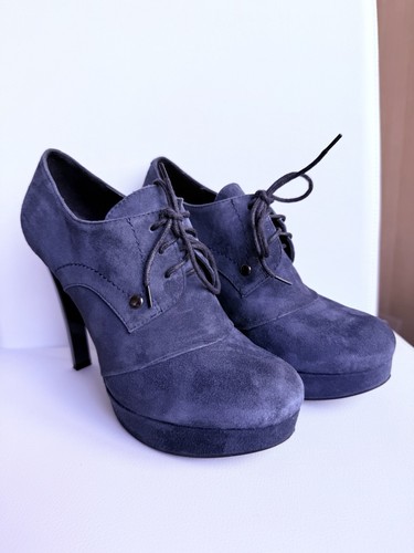 Stivaletti donna blu tacco