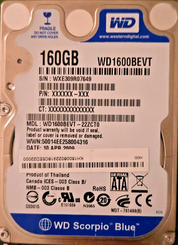 Western digital wd1600bevt - digital,