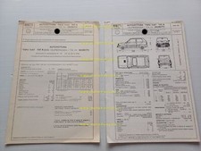 Moretti Fiat SuperPanda 1981 + agg. '83 scheda omologazione DGM Motor. Facsimile