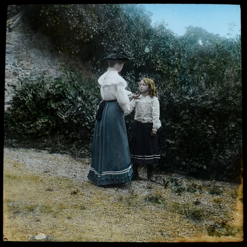 Woman with girl c1890 photo - woman,