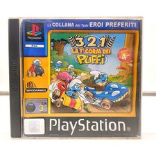 3 2 1 LA CORSA DEI PUFFI - EDIZIONE ITALIANA - PS1 PLAYSTATION 1 - TESTATO