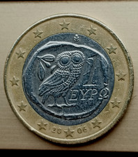 Moneta 1 Euro Grecia "Gufo