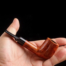 Pipa classica Bruyere fatta a mano in legno massello dritta piccola pipa tabacco