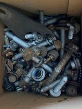 Box of bolts nuts fasteners