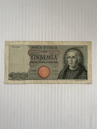 Italia 5000 lire 1964 1970 - italia, 1964-1970
