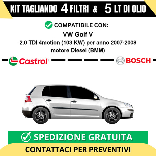 Tagliando filtri bosch 5 - 4, e