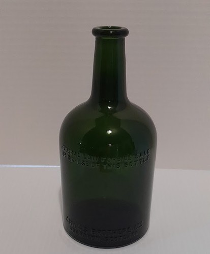 Bottiglia vintage verde - , 8,25"