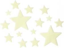 - Super Stars, Stelle Fosforescenti Adesive, L Max 7 Cm, in PVC, Si Caricano Dur