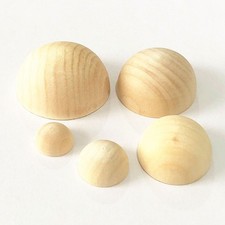 100 Pcs Mezze Sfere Di Legno