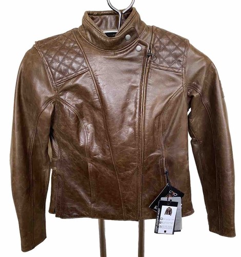 Giacca moto pelle - , marrone