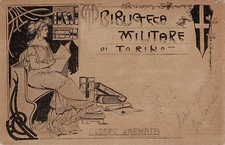 # BIBLIOTECA MILITARE DI TORINO- C. SCRITTA DAL PITTORE CARLANDI..