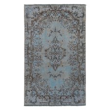 Vintage Tappeto Persiano Orientale Fatto A Mano 100X61 Cm Moderno Grigio