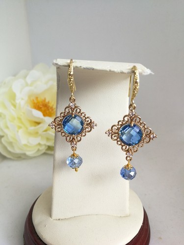 Orecchini vintage con quarzo