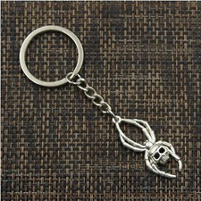 Portachiavi Auto RAGNO TESCHIO Uomo Donna porta chiavi PORTAFORTUNA Idea Regalo