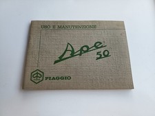 Libretto Originale Piaggio Ape