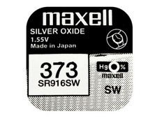 Maxell 373 Pila Batteria Orologio Mercury Free Silver Oxide SR916SW Japan 1.55V