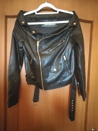 Giubbino similpelle nero - giubbino,