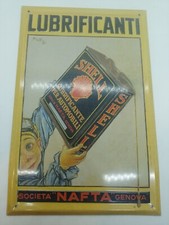 Targa pubblicitaria in latta